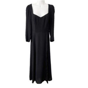 Reformation Mara Midi Dress Black Size 8